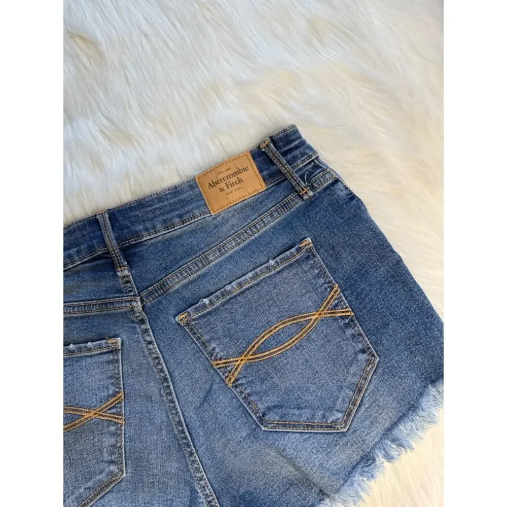 Abercrombie Distressed Y2K Denim Cut Offs